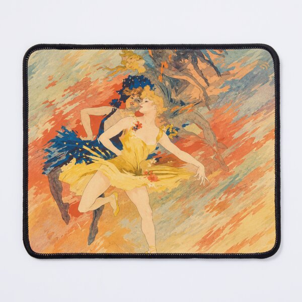Item preview, Vintage Dancer Wall Art, French Ballet Print, Jules Chéret Art Nouveau Poster designed and sold by RickE.