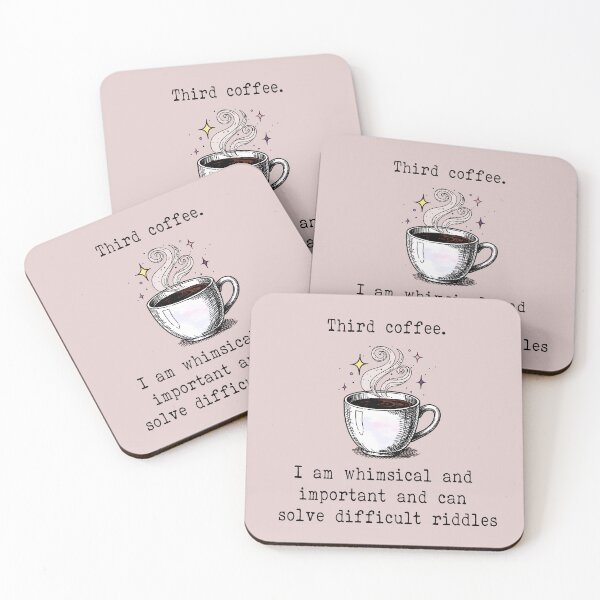 Item preview, Third Coffee Whimsical and Important Funny Coffee Lover Design designed and sold by witchlingart.