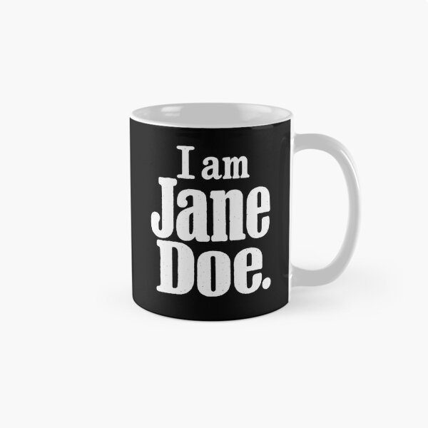 Item preview, I Am Jane Doe Elegant White Stacked Script Lettering designed and sold by purrinink.
