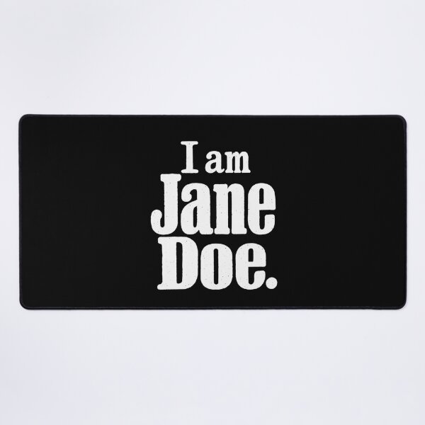 Item preview, I Am Jane Doe Elegant White Stacked Script Lettering designed and sold by purrinink.