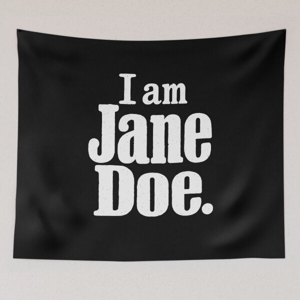 Item preview, I Am Jane Doe Elegant White Stacked Script Lettering designed and sold by purrinink.