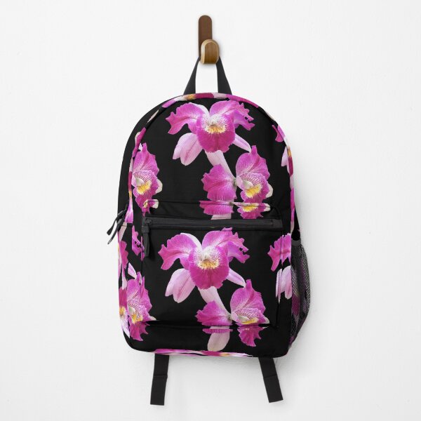 Item preview, Magenta Pink Cattleya Laelia Purpurata Orchid on Black Shapes Mania designed and sold by Shapes-Mania.