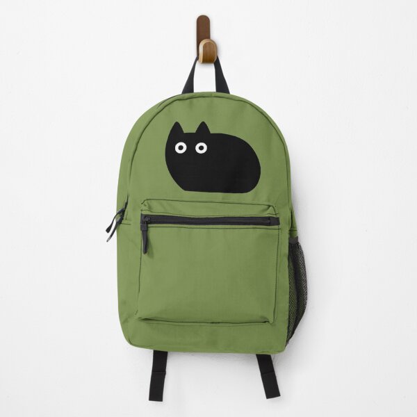 Item preview, Minimalist Black Cat Blob with Big White Eyes designed and sold by -KRAFTWERK.