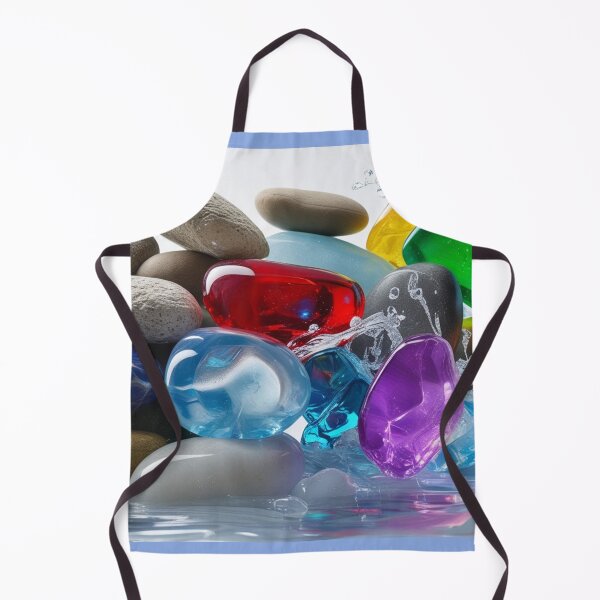 Item preview, Colorful River Stones & Glass Pebbles – Abstract Water Nature Tapestry. designed and sold by fbtrisha.