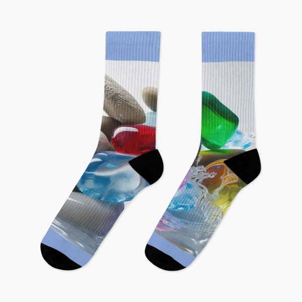 Artikelvorschau, Bunte Flusssteine & Glassteine – Abstrakter Wasser-Natur-Wandteppich. entworfen und verkauft von fbtrisha.