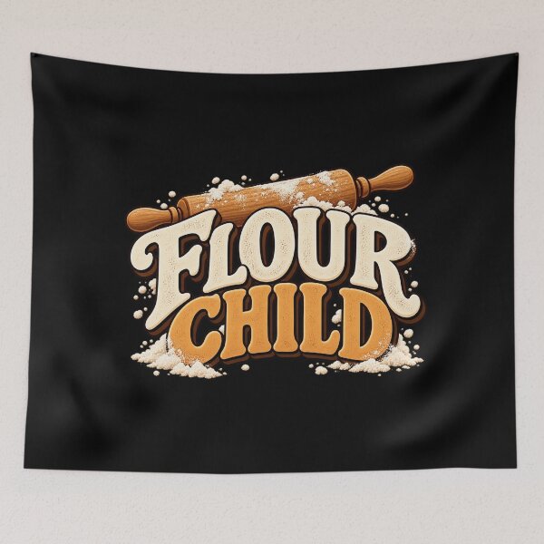 Aperçu de l'œuvre Flour Child – Humour et pâtisserie pour les passionnés de pâtisserie créée et vendue par GingaArt.