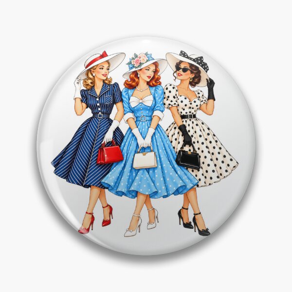 Artikelvorschau, Drei Vintage Frauen 50er entworfen und verkauft von Zeewind.