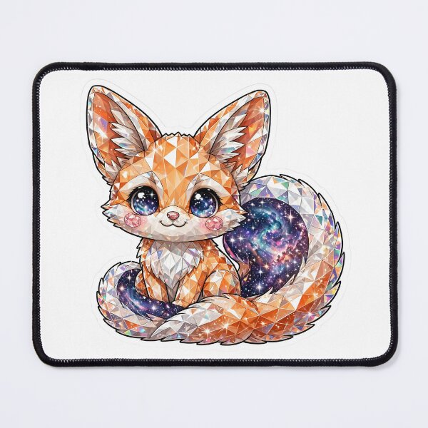 Item preview, Baby Fox Galaxy Crystal Kawaii Sticker - Detailed Orange Gem designed and sold by Crystal Critters .