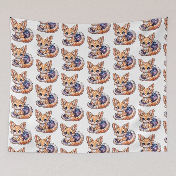Item preview, Baby Fox Galaxy Crystal Kawaii Sticker - Detailed Orange Gem designed and sold by Crystal Critters .