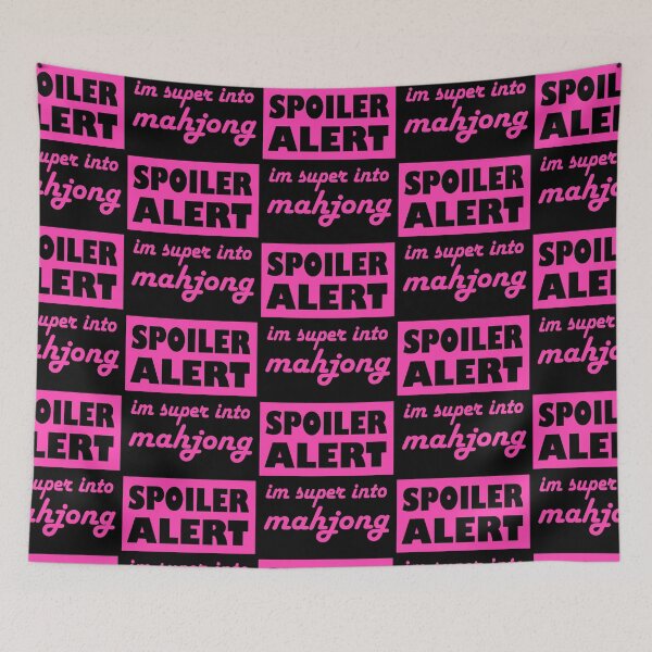 Item preview, Spoiler Alert Im Super Into Mahjong Pink designed and sold by NinniSilver.