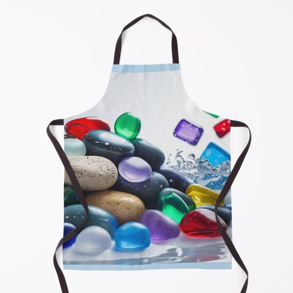 Item preview, Colorful Pebbles & Flowing Water – Vibrant River Stone Nature Tapestry. designed and sold by fbtrisha.