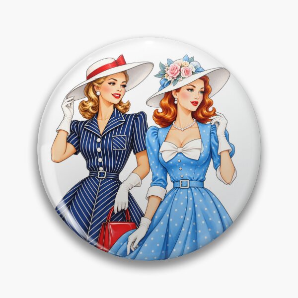 Artikelvorschau, Zwei Vintage Frauen 50er entworfen und verkauft von Zeewind.