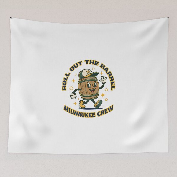 Item preview, Roll On The Barrel Milwaukee Baseball Illustration designed and sold by MASMUS27.