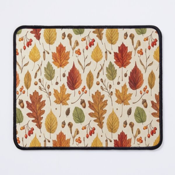 Item preview, Autumm leaves acorns autumn foliage seamless pattern designed and sold by Bywithrose instant studio.