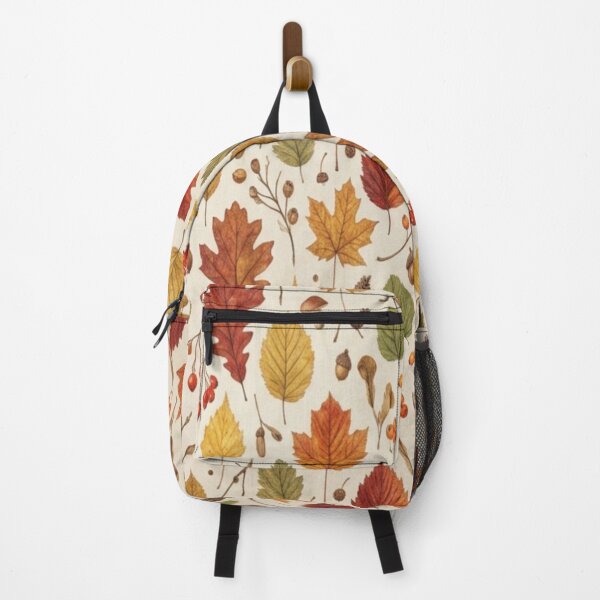 Item preview, Autumm leaves acorns autumn foliage seamless pattern designed and sold by Bywithrose instant studio.