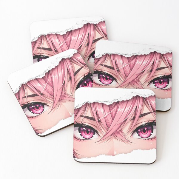 Item preview, Pink Haired Anime Girl Ripped Paper Tear | Pink Eyes Manga Aesthetic designed and sold by AnimDream .