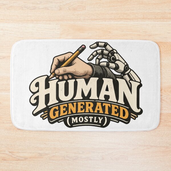 Item preview, Human Generated (Mostly) – Funny AI and Human Humor designed and sold by GingaArt.
