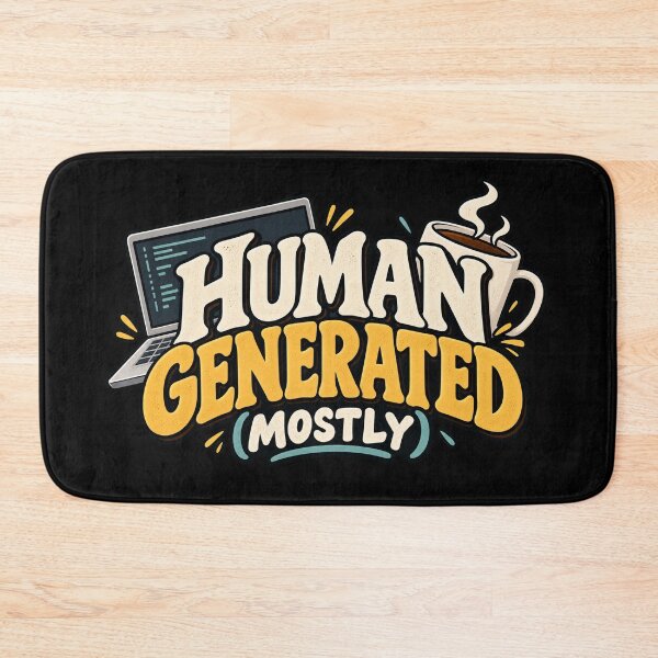 Item preview, Human Generated (Mostly) – Funny AI and Human Humor designed and sold by GingaArt.