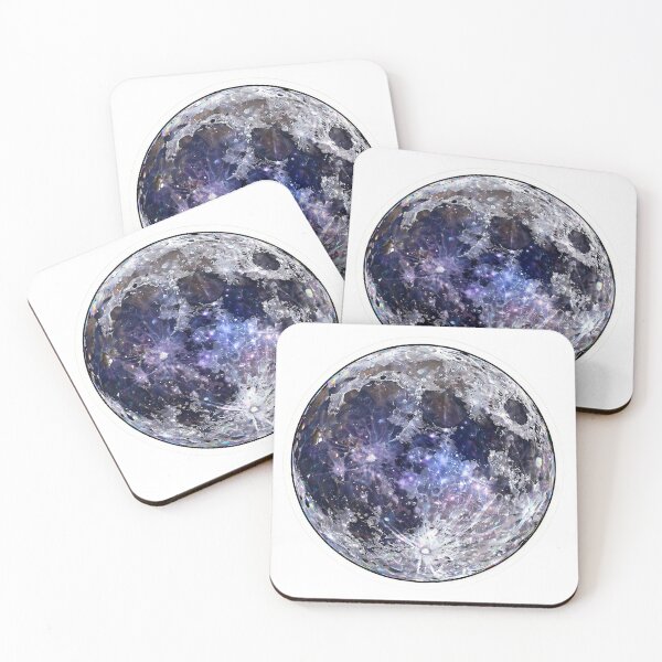 Item preview, Crystal Galaxy Moon Sticker - Faceted Diamond Moon With Galaxy Nebula designed and sold by Crystal Critters .