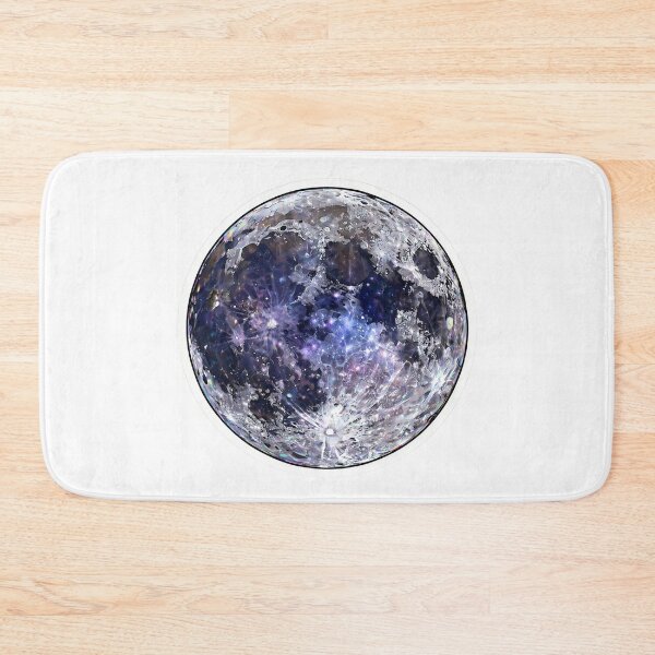 Artikelvorschau, Kristallgalaxie-Mond-Aufkleber – Facettierter Diamantmond mit Galaxiennebel entworfen und verkauft von Crystal Critters .