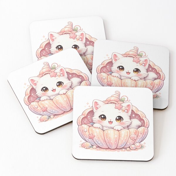 Item preview, Pastel Seashell Kitty designed and sold by Sommium .