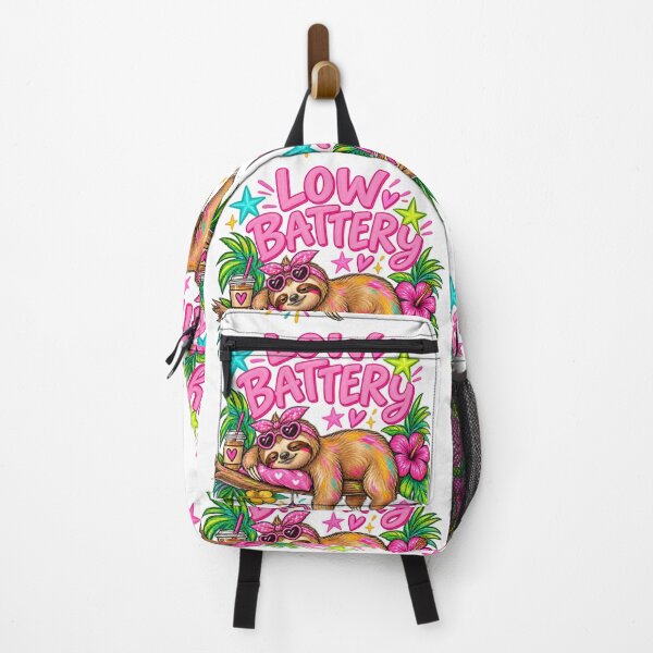 Item preview, Low Battery Sloth – Funny Tired Sloth Tropical Pink Aesthetic designed and sold by DoodloraStudio.