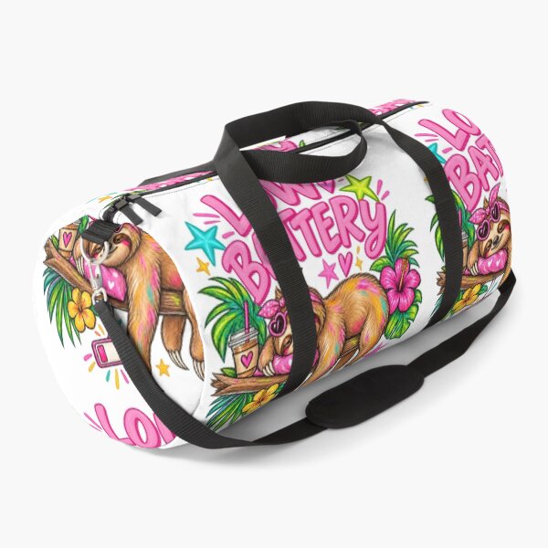 Item preview, Low Battery Sloth – Funny Tired Sloth Tropical Pink Aesthetic designed and sold by DoodloraStudio.