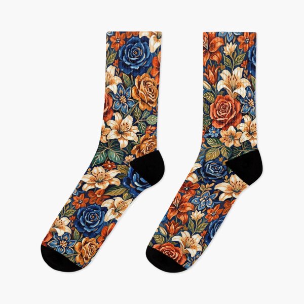 Artikelvorschau, Lebhaftes Blumenmuster entworfen und verkauft von Natalie Holland.