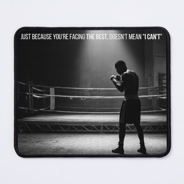 Item preview, Facing The Best Boxer Motivational Quote designed and sold by pomjaro.