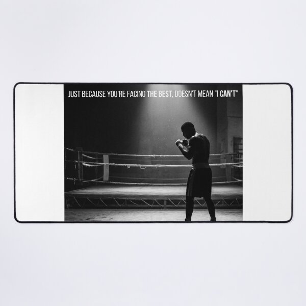 Item preview, Facing The Best Boxer Motivational Quote designed and sold by pomjaro.