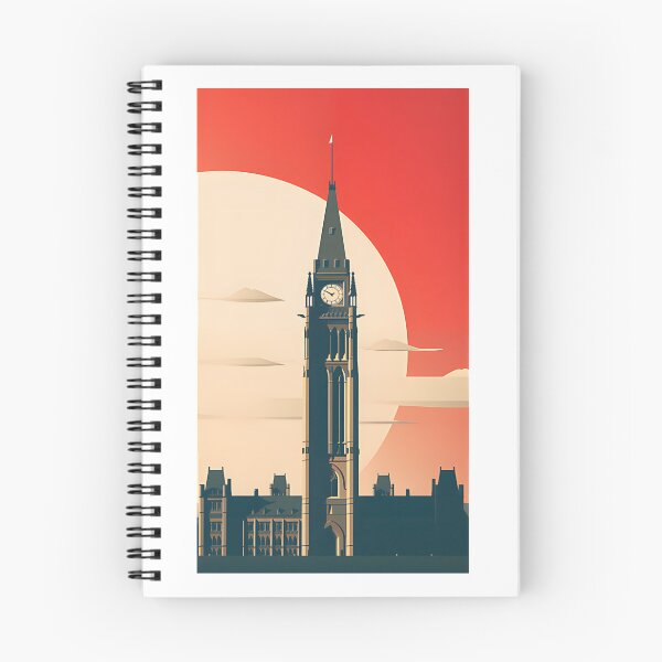 Item preview, Ilustración minimalista de la arquitectura del edificio del Parlamento canadiense. designed and sold by MartinsErdmanis.