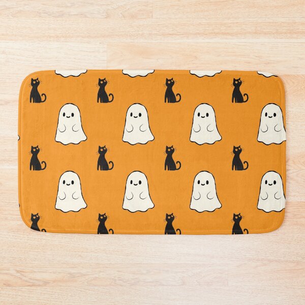Item preview, Black Cat Ghost Pattern, Cute Halloween Spooky designed and sold by Dino-Lune.