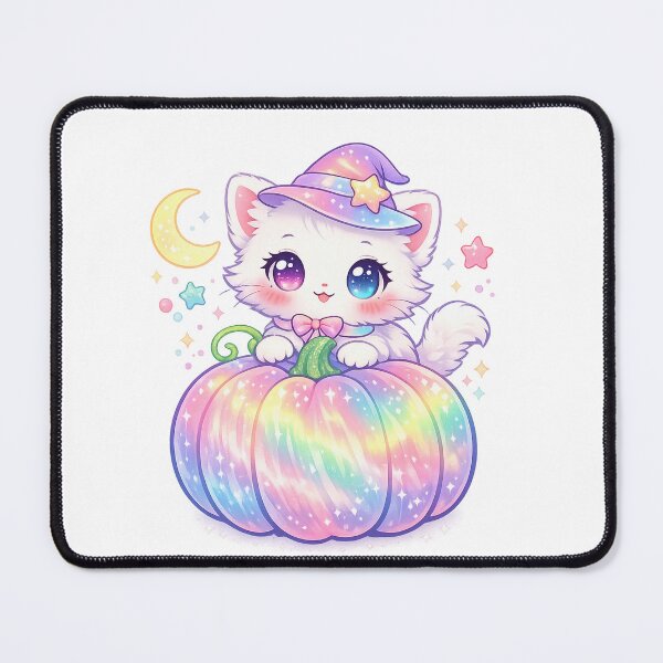 Item preview, Pastel Rainbow Witch Pumpkin Kitty designed and sold by Sommium .