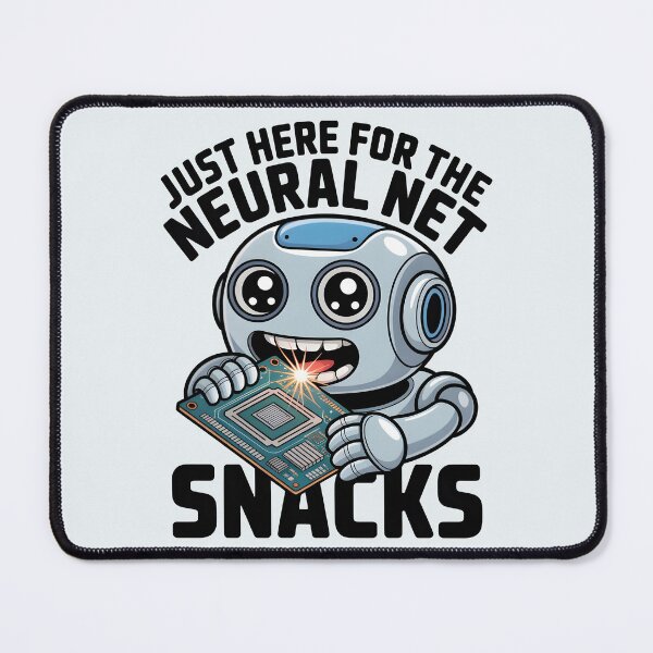 Item preview, Just Here for the Neural Net Snacks – Funny AI Robot Humor designed and sold by Jollys-ArtShop.
