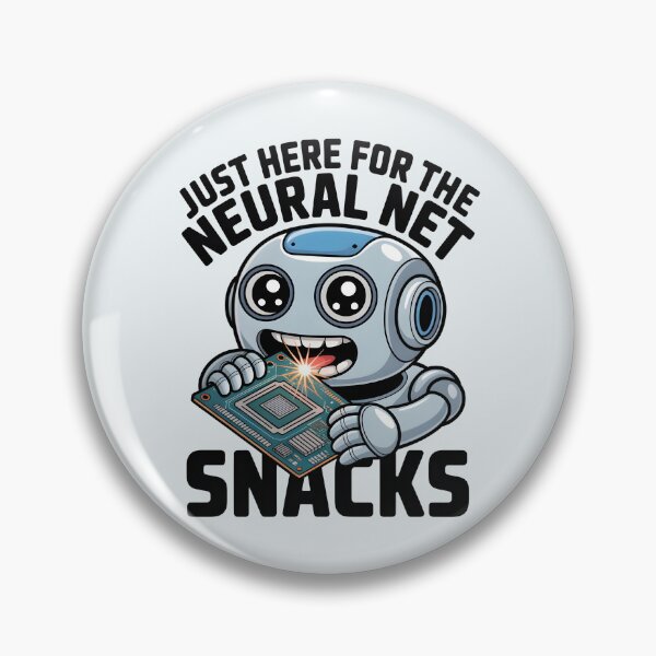 Item preview, Just Here for the Neural Net Snacks – Funny AI Robot Humor designed and sold by Jollys-ArtShop.