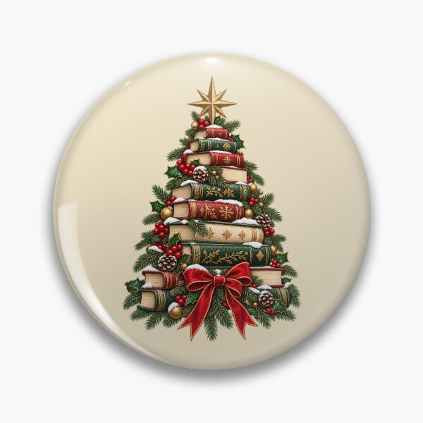 Item preview, Book Lover Christmas Gift Book Tree Vintage Holiday Style designed and sold by Corvoria.