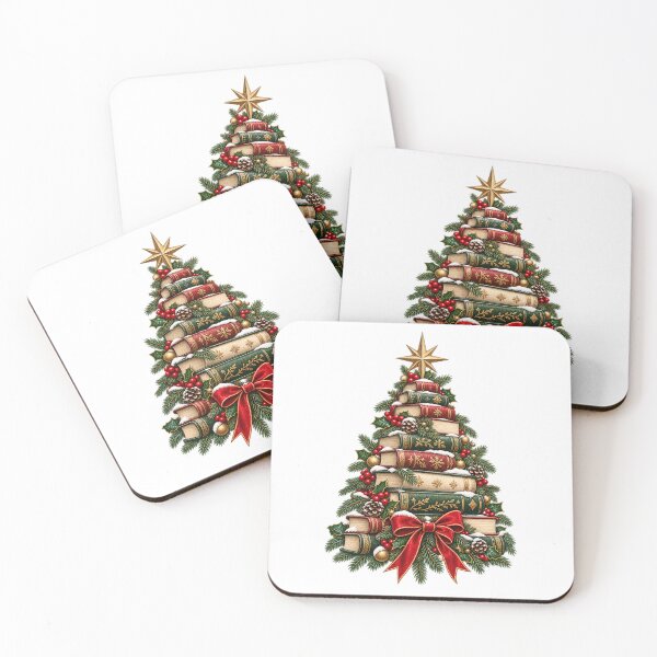 Item preview, Book Lover Christmas Gift Book Tree Vintage Holiday Style designed and sold by Corvoria.