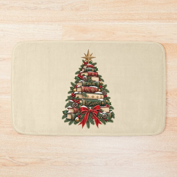 Item preview, Book Lover Christmas Gift Book Tree Vintage Holiday Style designed and sold by Corvoria.