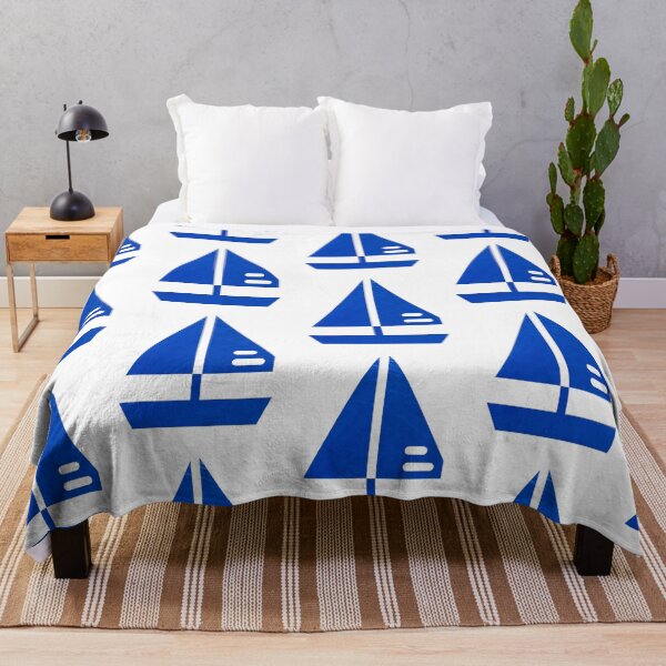 Item preview, Blue Sailboat Minimal Icon designed and sold by SailWolf--.