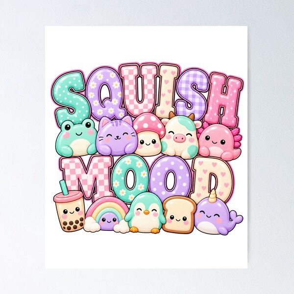Item preview, Squish Mood Cute Kawaii Pastel Squishy Collection designed and sold by Luvahawb.