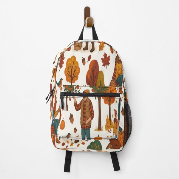 Item preview, Cozy autum people campfire forest seamless pattern designed and sold by Bywithrose instant studio.
