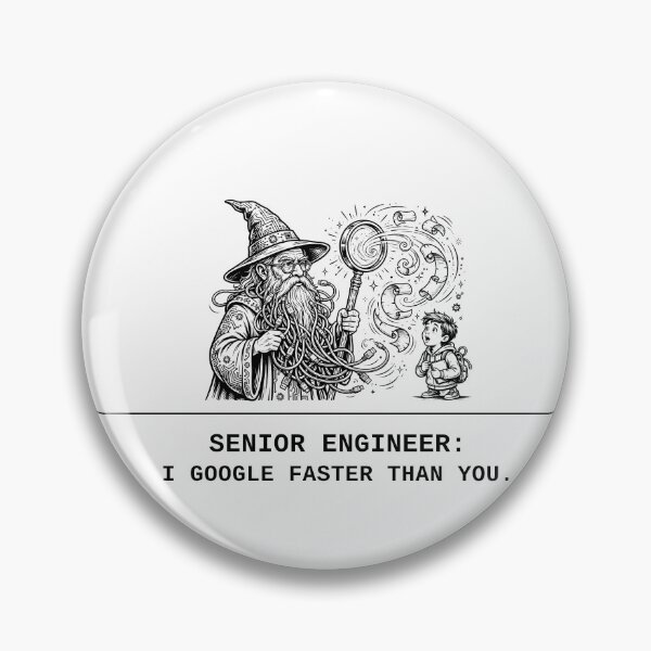 Artikelvorschau, Senior Engineer I Google Faster Than You Funny Developer Design entworfen und verkauft von Tolle Lege.