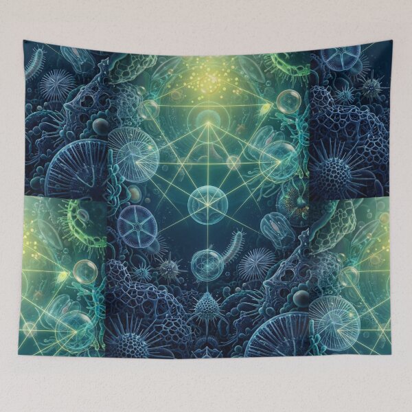Item preview, Sacred Geometry Aquatic Micro Beings World designed and sold by monkeybusiness.pt.