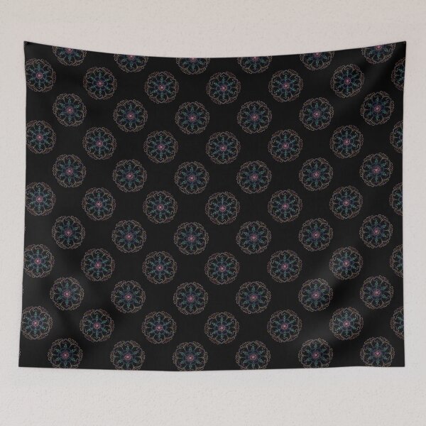 Item preview, Colorful Heart Rosettes on Black designed and sold by Digitalmyth's Designs.