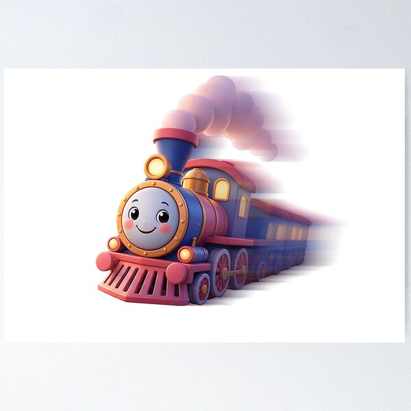 Item preview, Cute Steam Train Locomotive Kids Art designed and sold by FoxAutor.