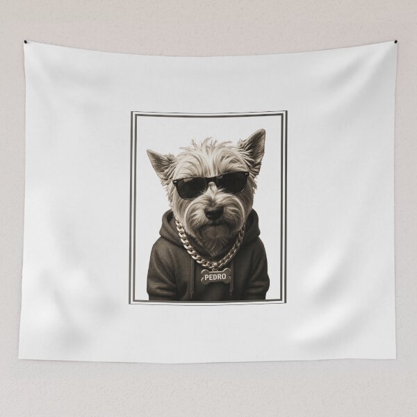 Item preview, Westie Dog in Hoodie and Sunglasses designed and sold by HYPNK.