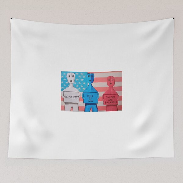 Item preview, Three activists with US flag  designed and sold by RoderickArtDC.