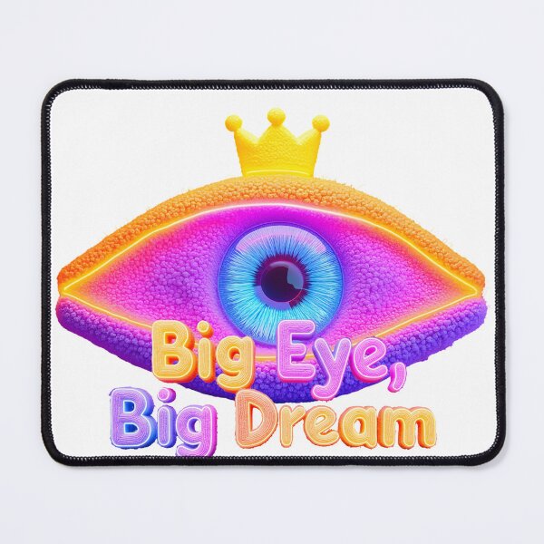 Item preview, Big Eye Big Dream - 3D Fuzzy Psychedelic Third Eye with Crown designed and sold by canvahub.