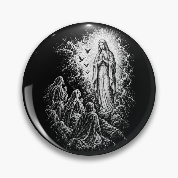 Artikelvorschau, Vintage-Radierung Unserer Lieben Frau von Lourdes entworfen und verkauft von SassCity.