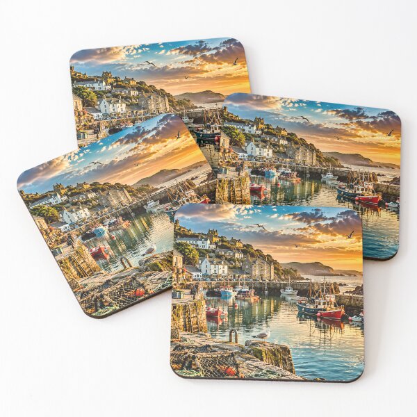 Item preview, Golden Hour at the Fishing Harbour designed and sold by AJEvans.